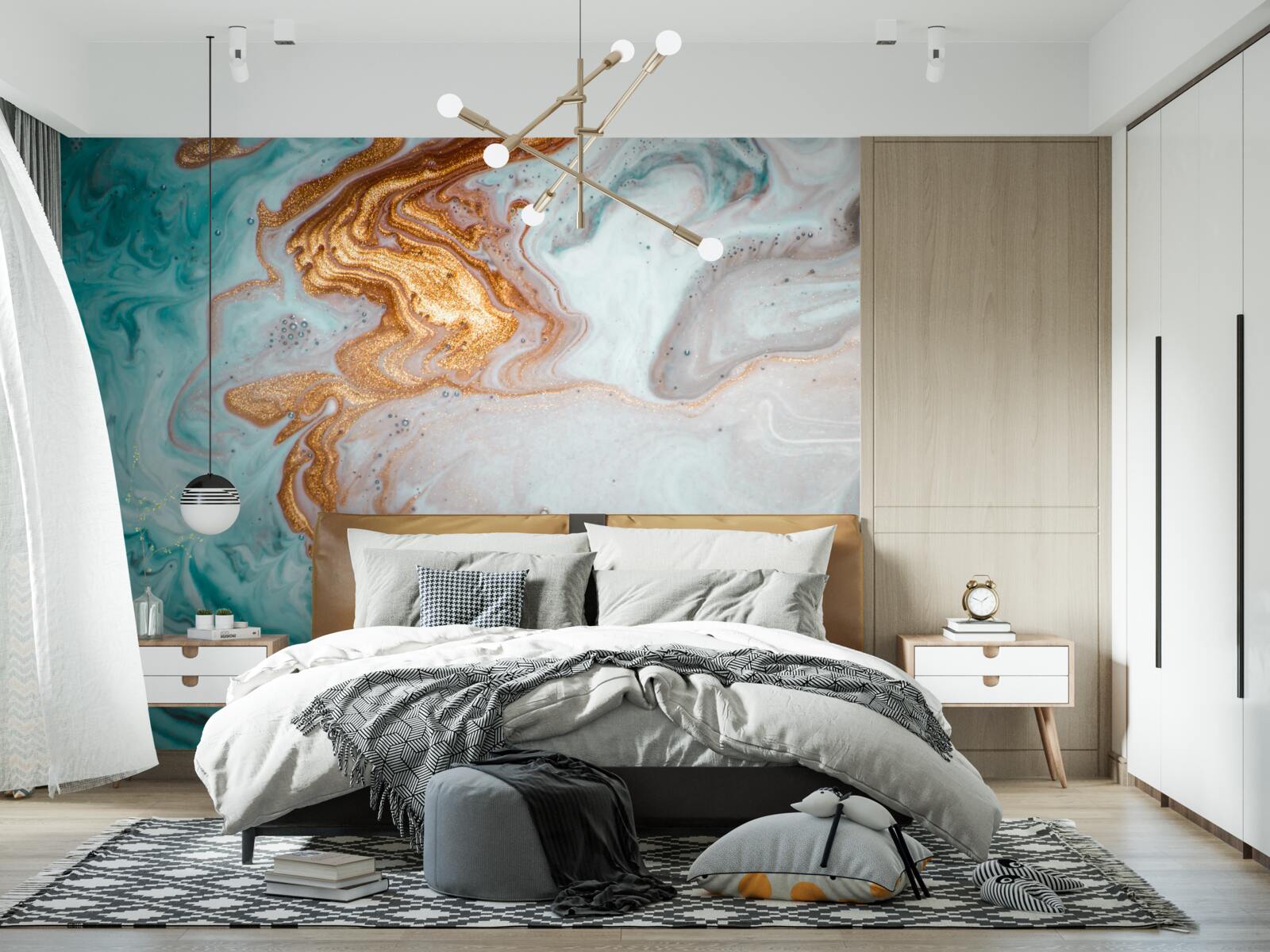 Fototapeta marmur z jasną abstrakcją