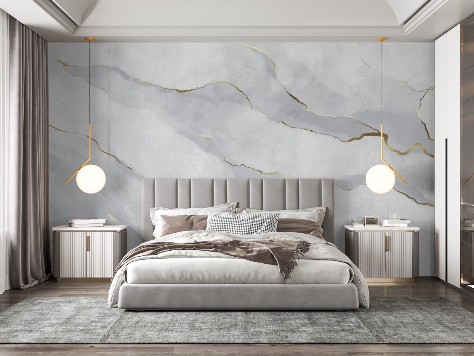 Fototapeta złoty marmur z jasnymi odcieniami