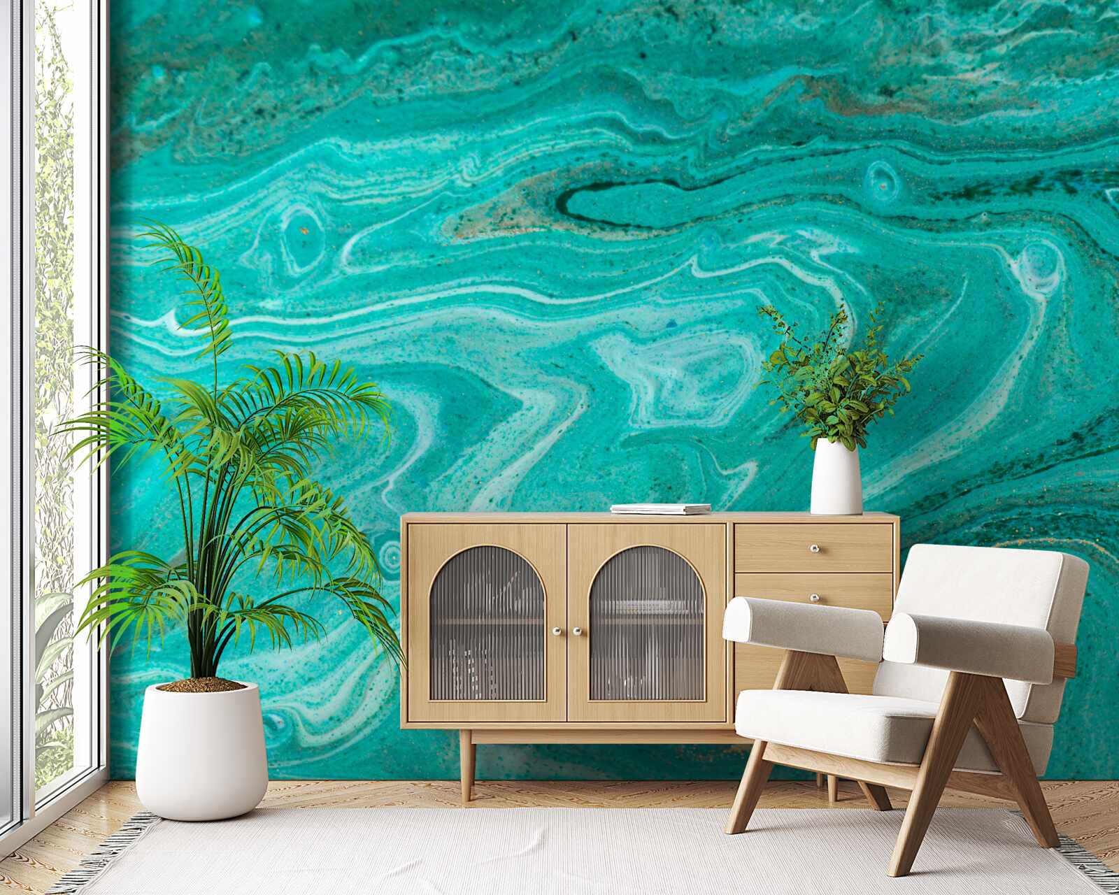 Fototapeta marmur w jasnozielonych odcieniach