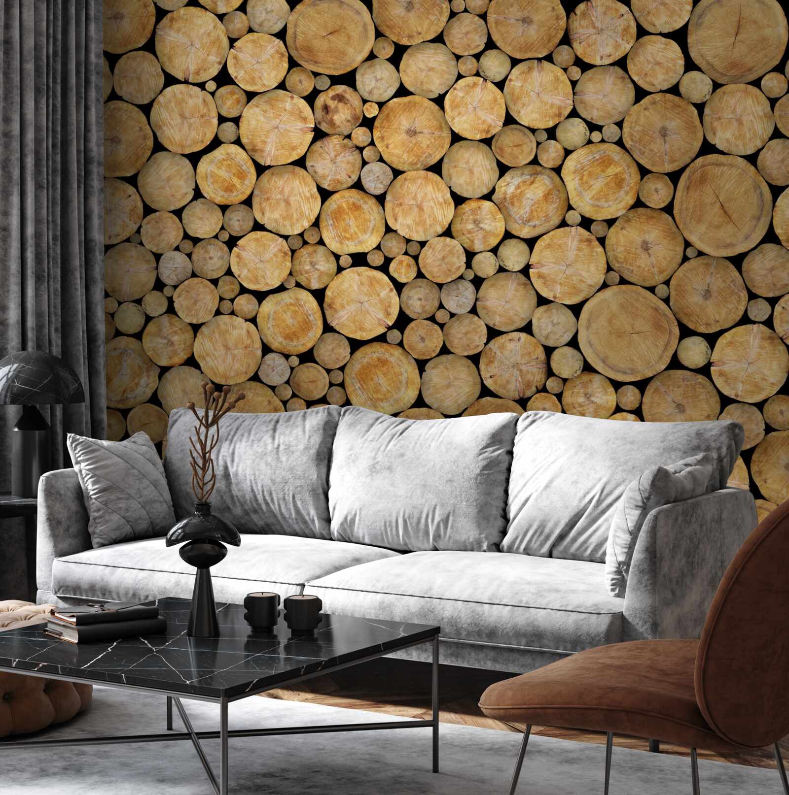 Fototapeta wycięto znaczną liczbę drzew