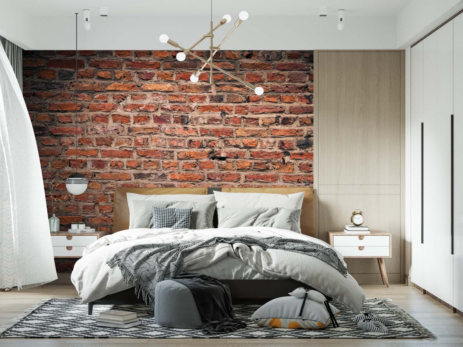 Fototapeta Ściana z czerwonej cegły starego budynku