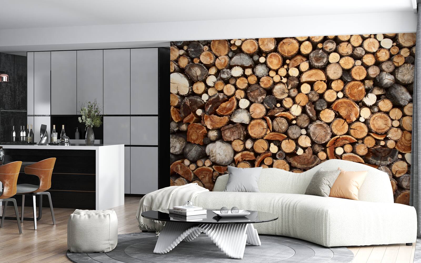 Fototapeta plasterki drzew w różnych kolorach