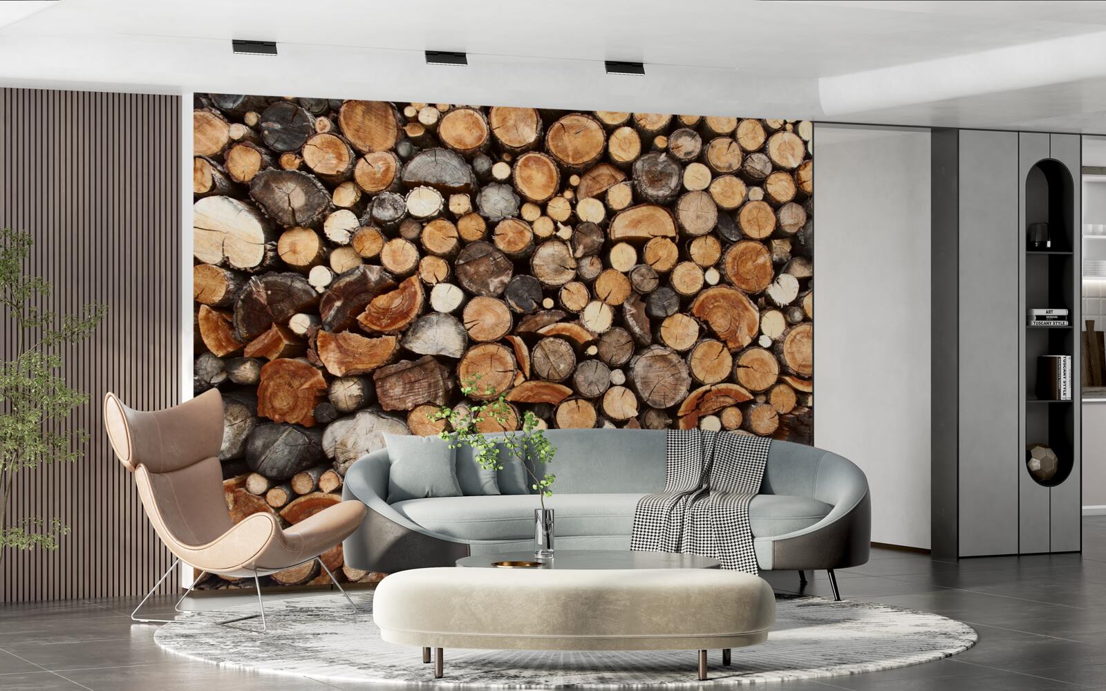 Fototapeta plasterki drzew w różnych kolorach