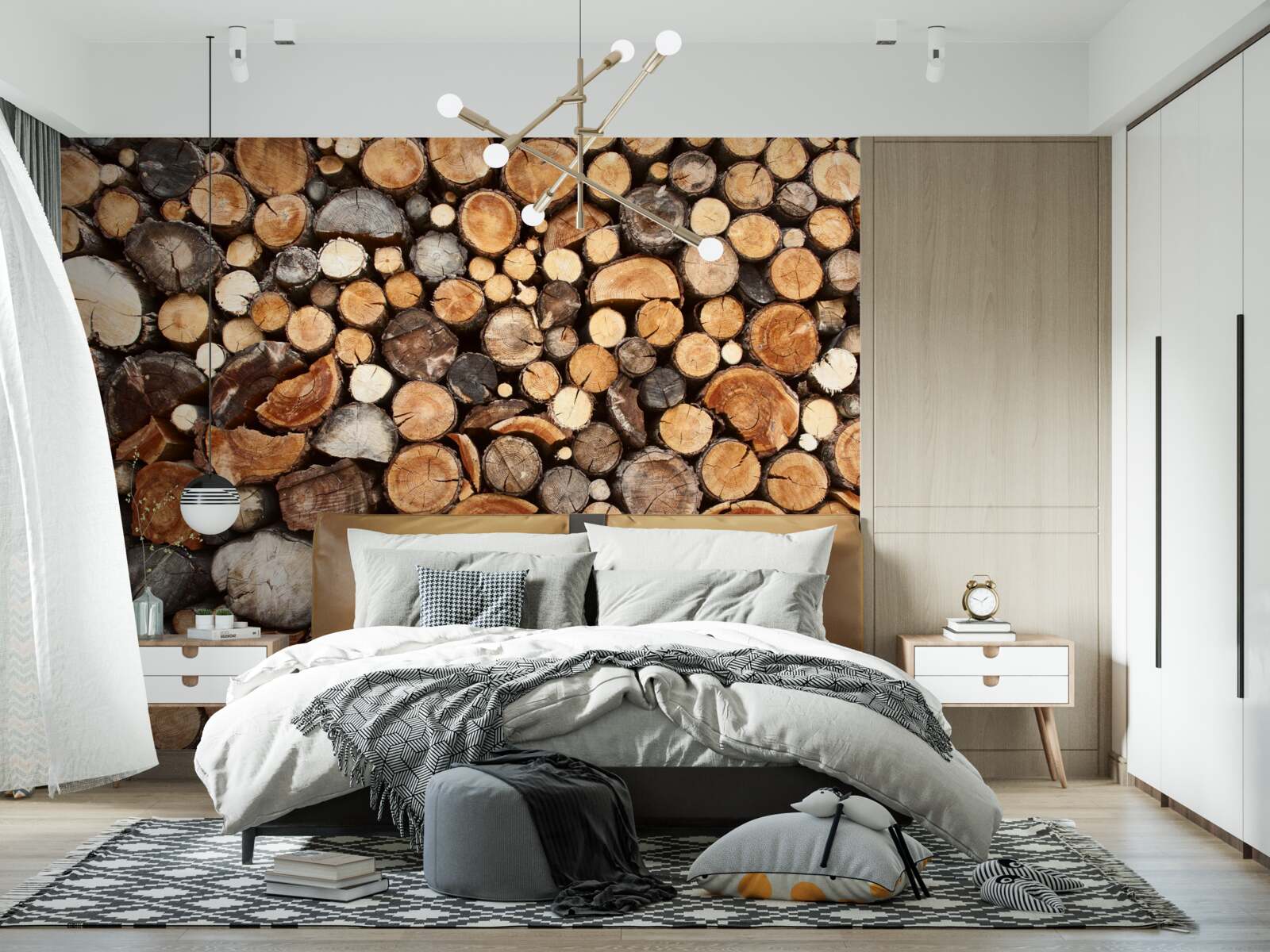 Fototapeta plasterki drzew w różnych kolorach