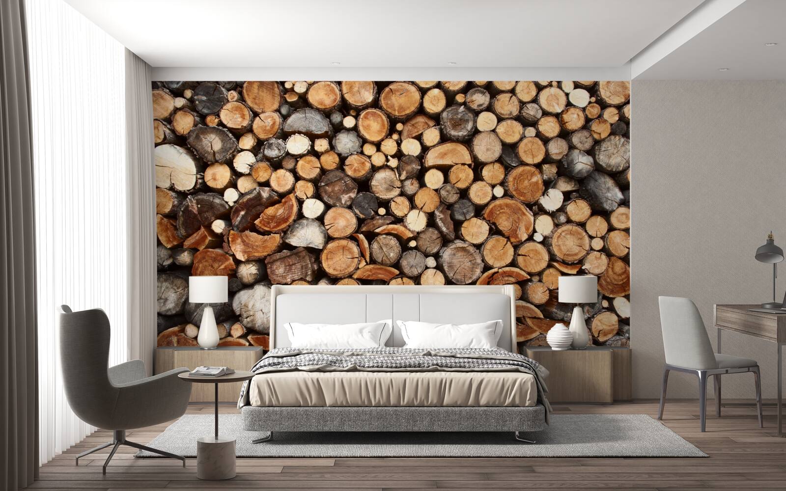 Fototapeta plasterki drzew w różnych kolorach