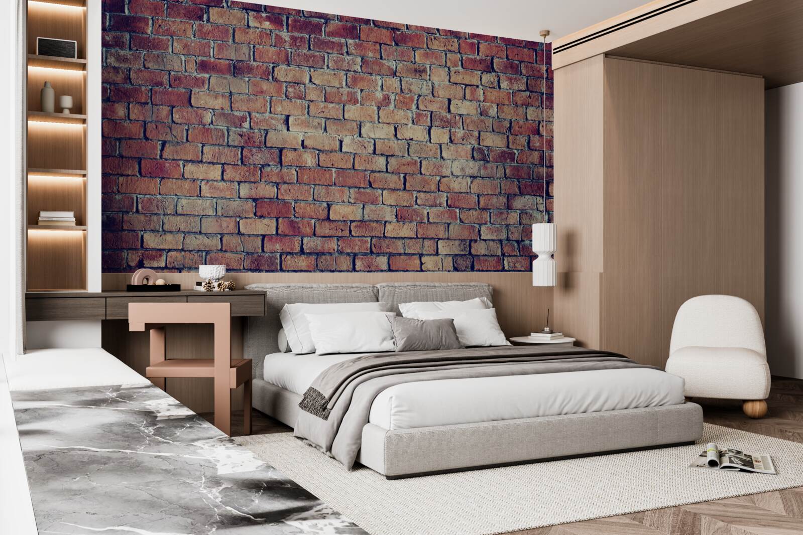 Fototapeta Ściana zbudowana z czerwonej cegły