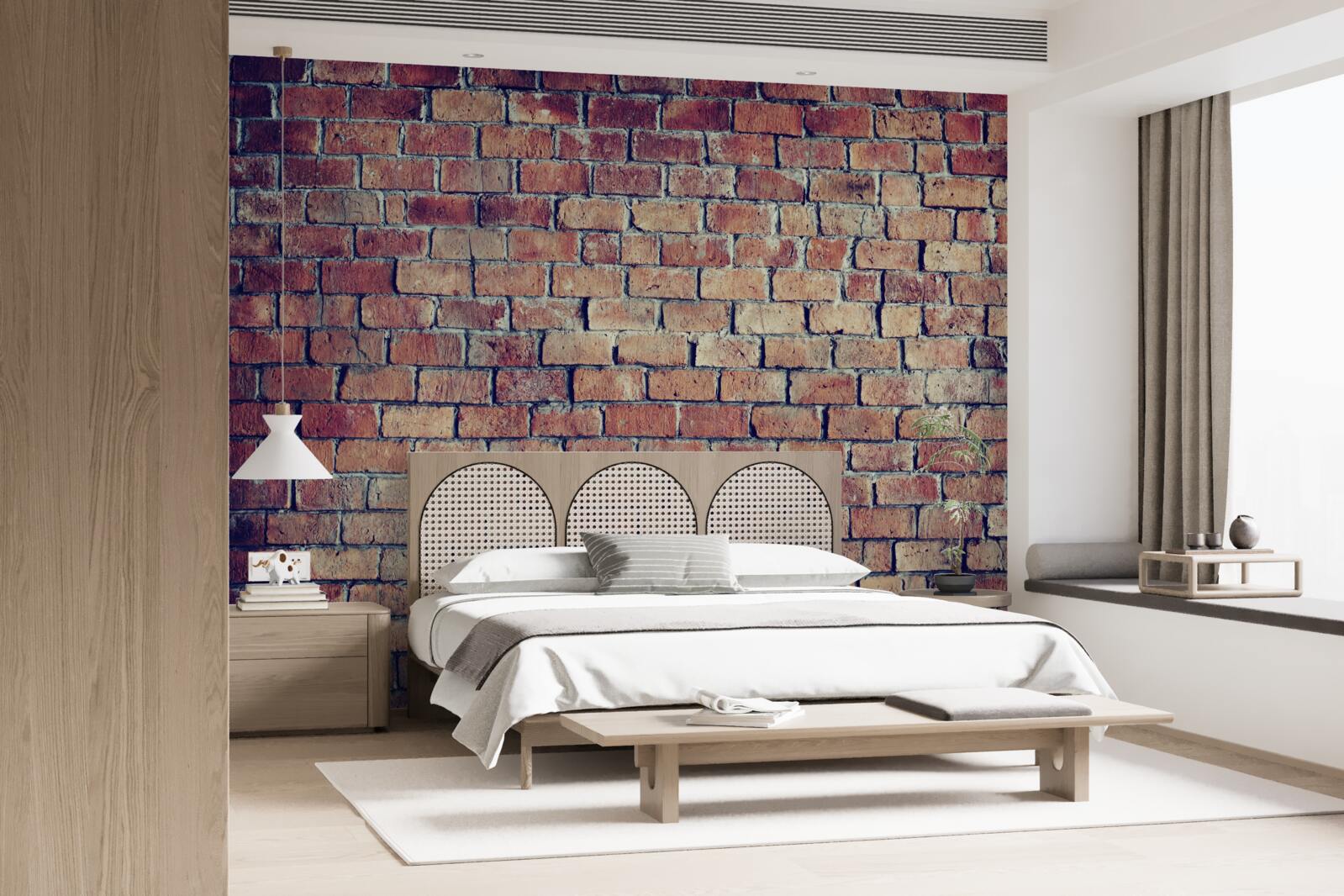 Fototapeta Ściana zbudowana z czerwonej cegły