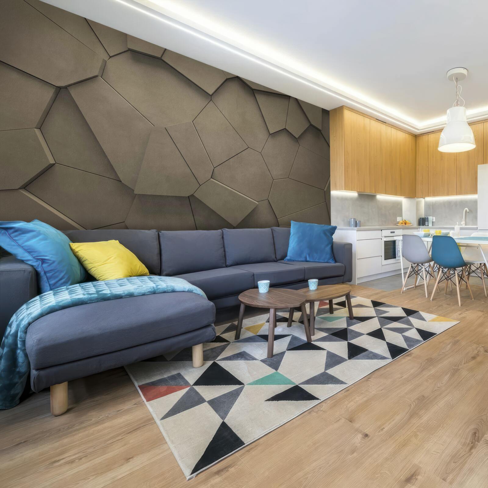 Fototapeta Ściana składająca się z kamieni o różnych kształtach