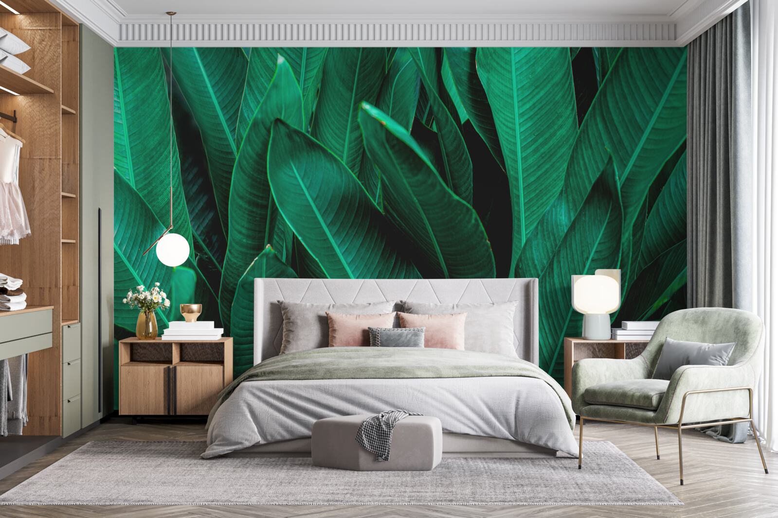 Fototapeta paproć o jasnym szmaragdowym odcieniu