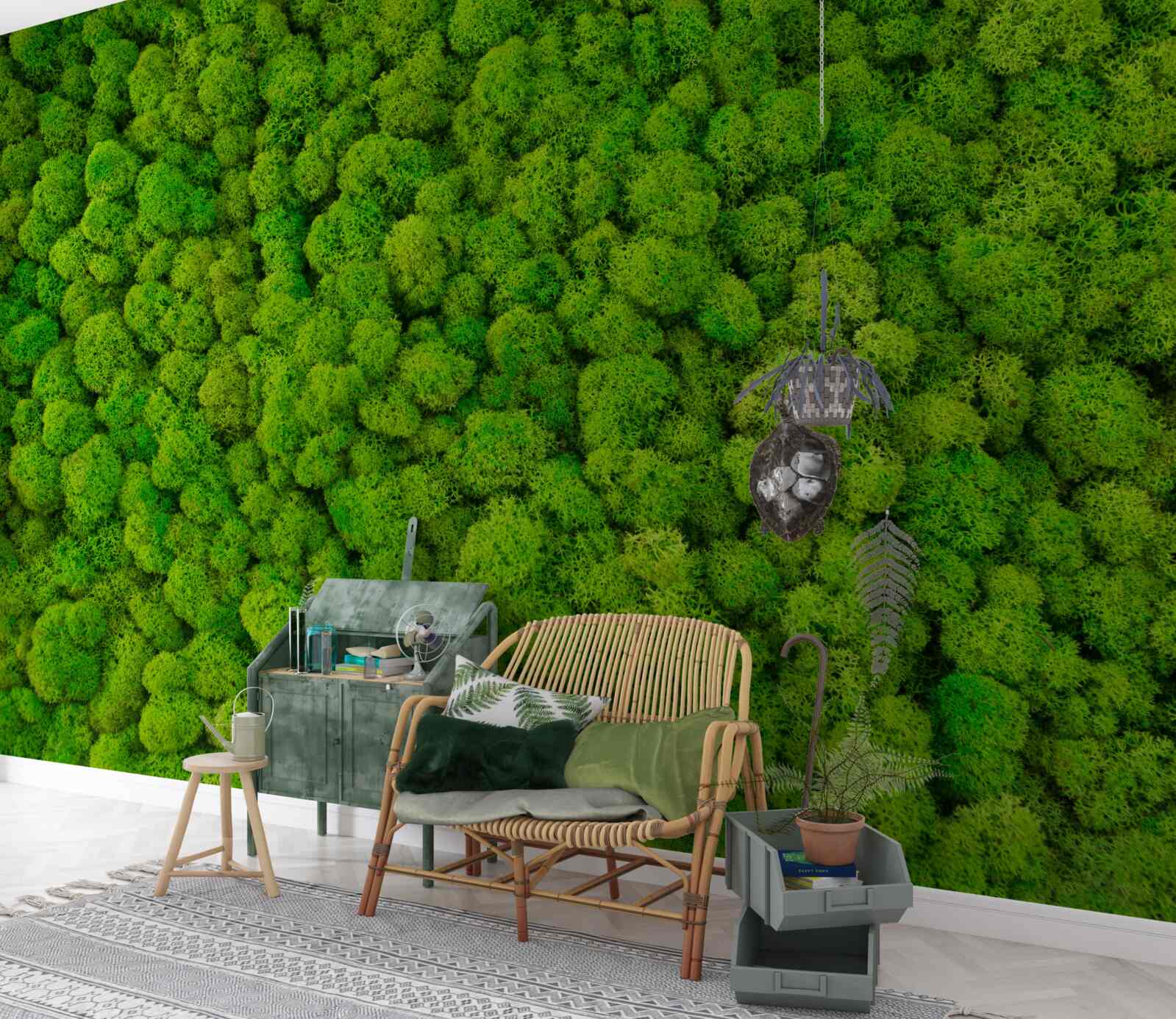 Fototapeta gęste wierzchołki zielonych leśnych gigantów