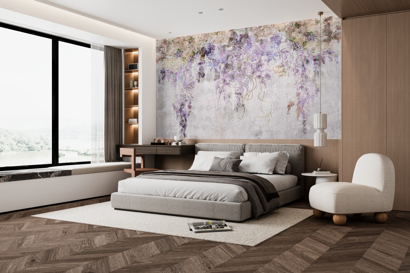 Fototapeta jesienne kwiaty spadają