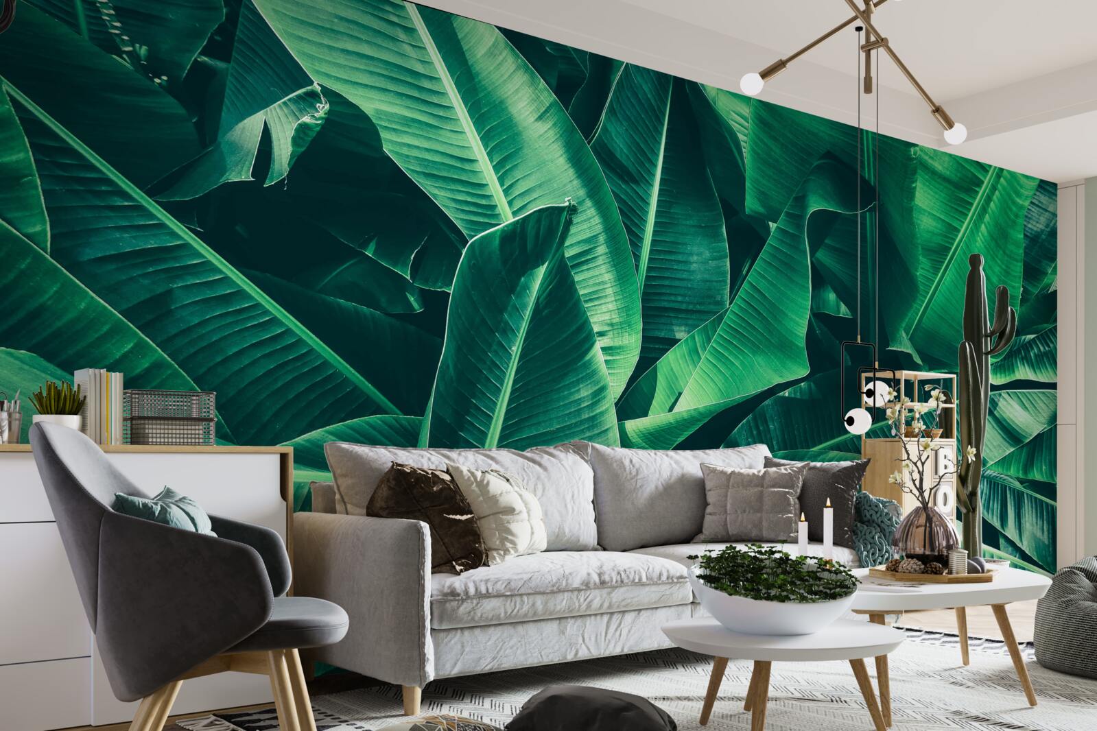 Fototapeta roślinność tropikalna o szmaragdowym odcieniu