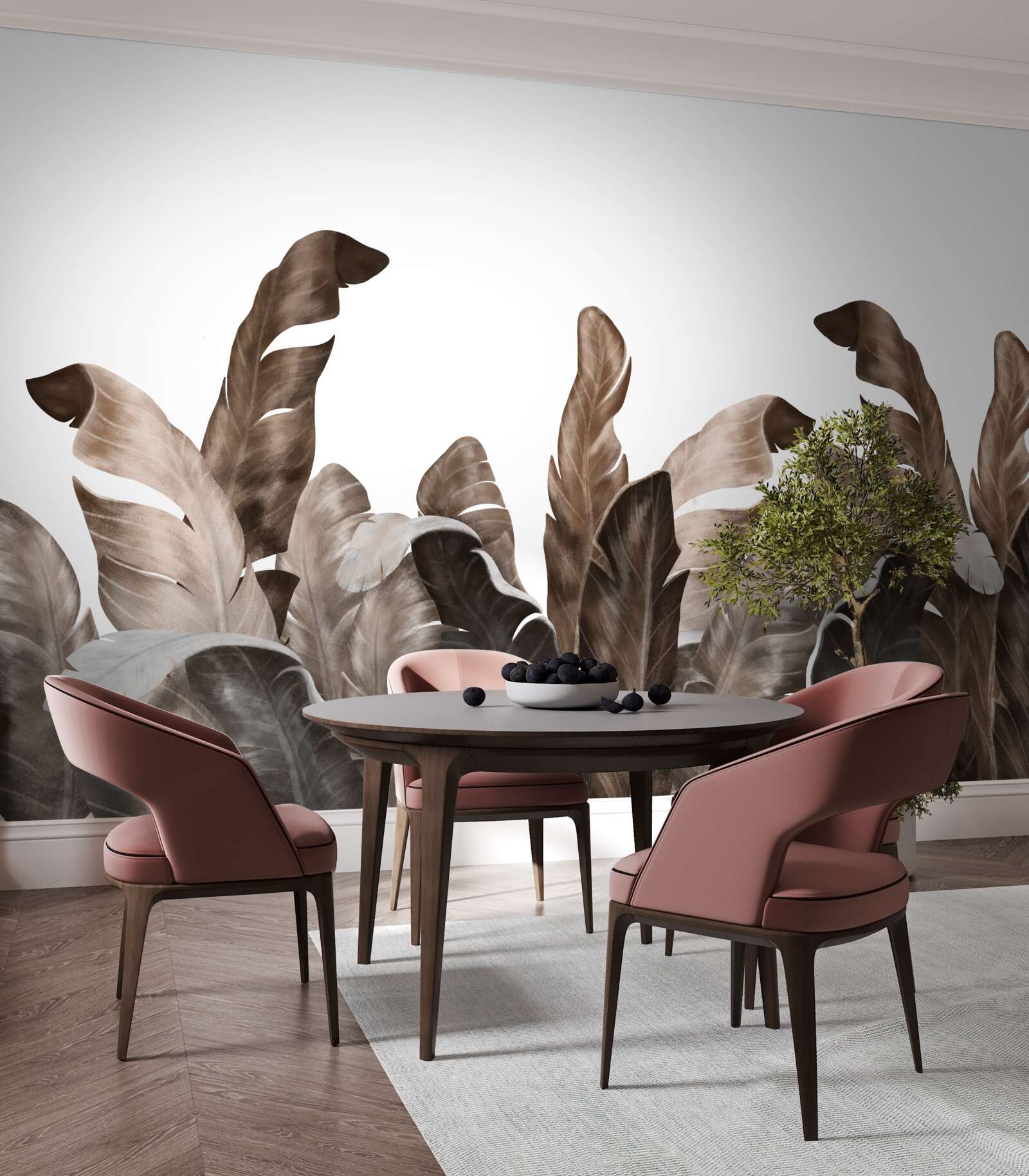 Fototapeta tropikalne liście kołyszą się na wietrze