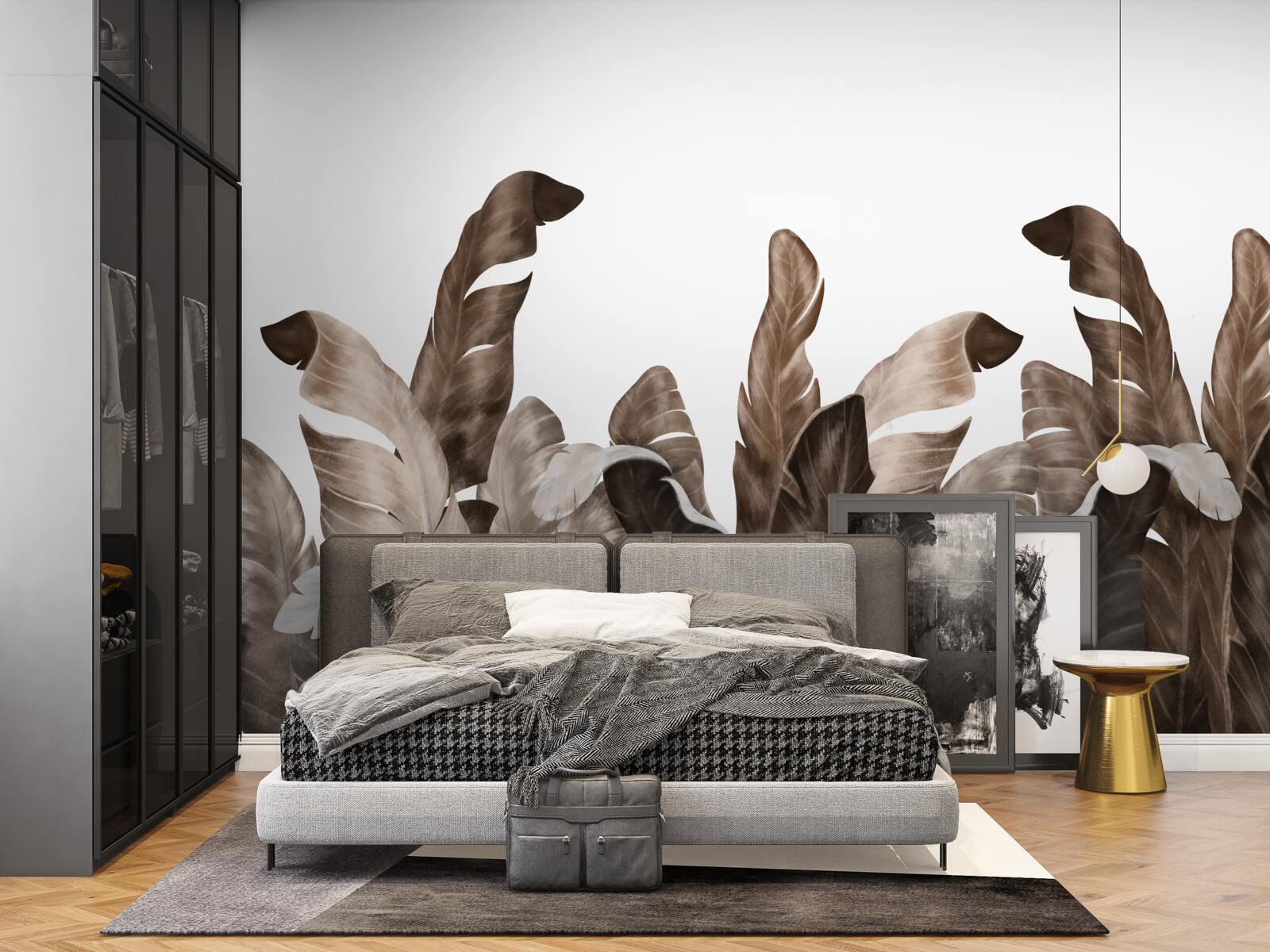 Fototapeta tropikalne liście kołyszą się na wietrze