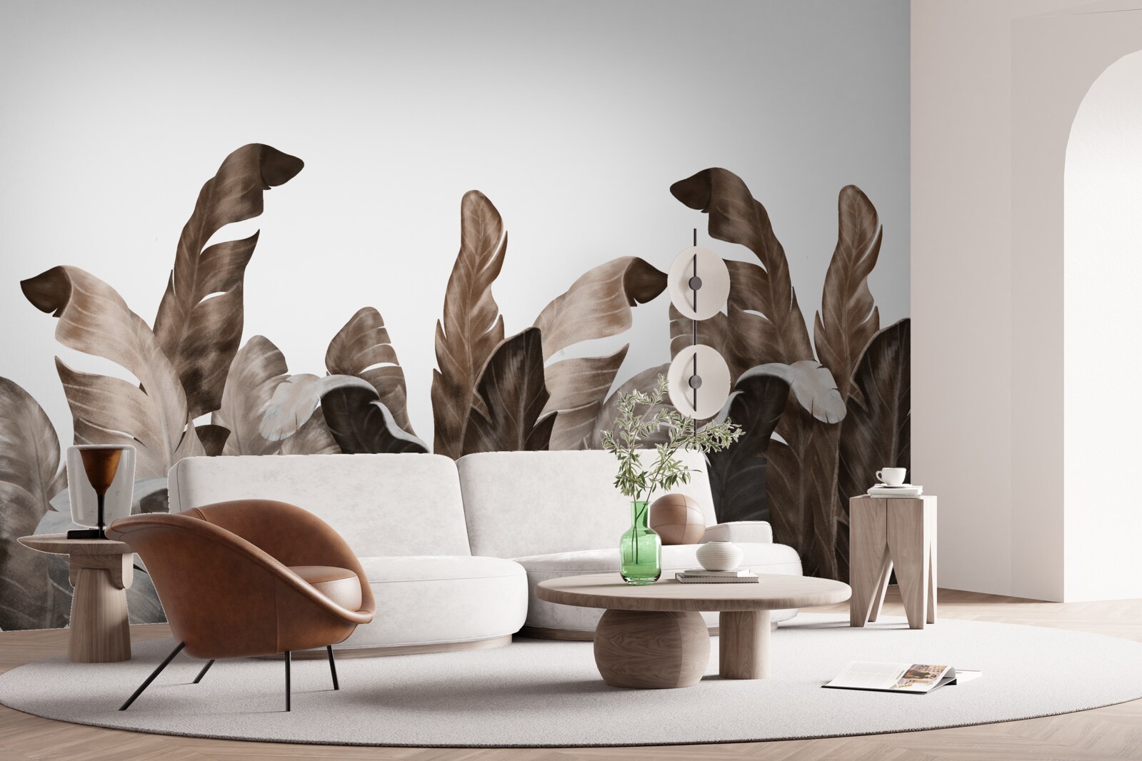 Fototapeta tropikalne liście kołyszą się na wietrze