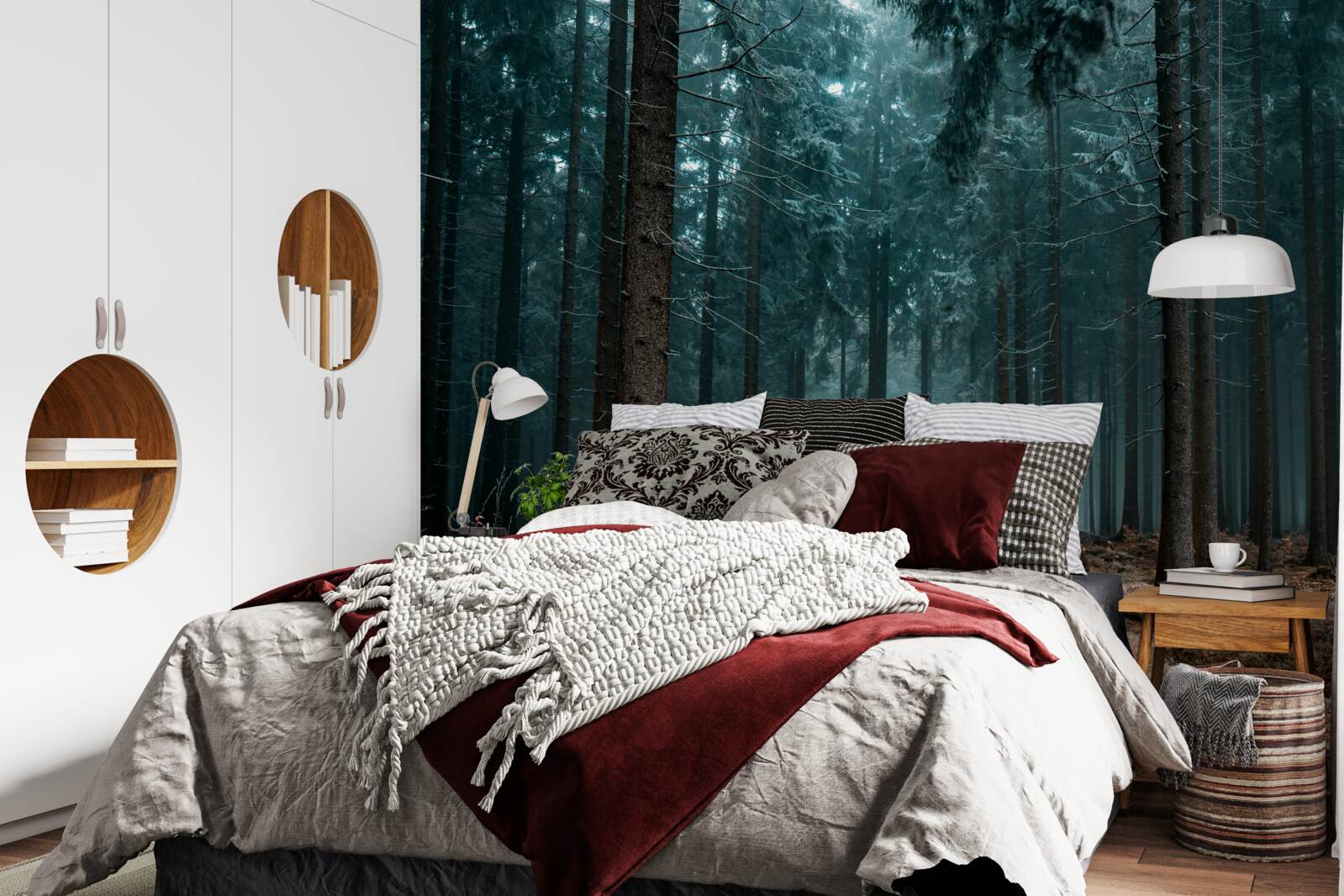 Fototapeta cenny szlak do gęstego mglistego lasu