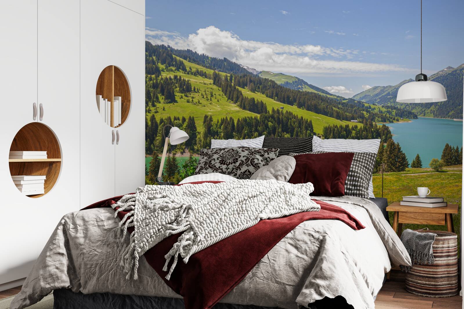 Fototapeta jezioro ongren z lazurowymi wodami w górach