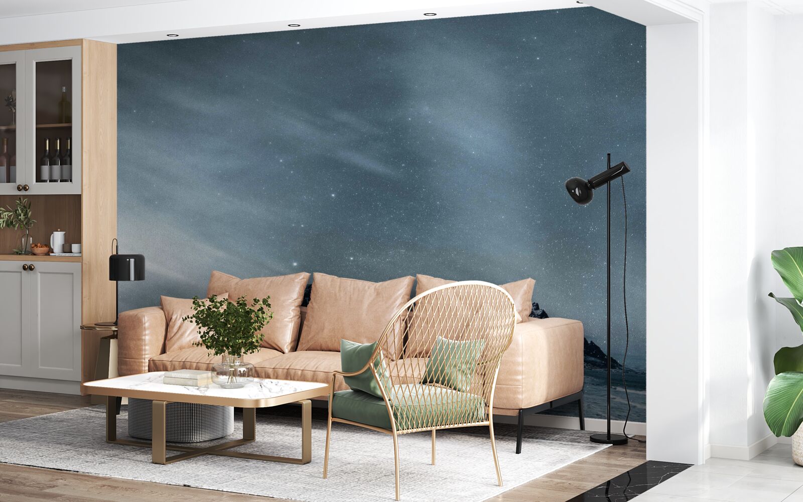 Fototapeta gwiaździste białe noce na antarktydzie