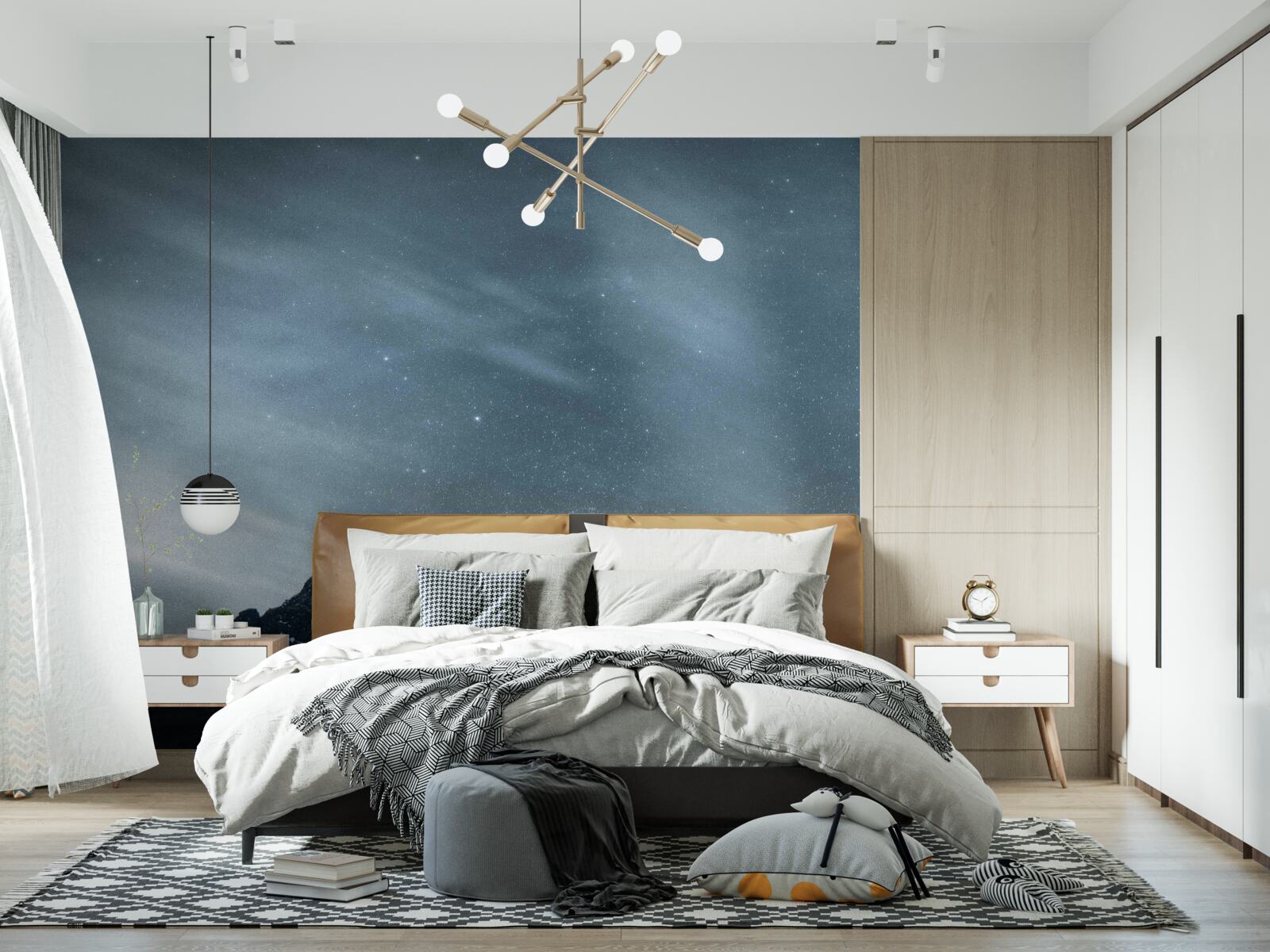 Fototapeta gwiaździste białe noce na antarktydzie