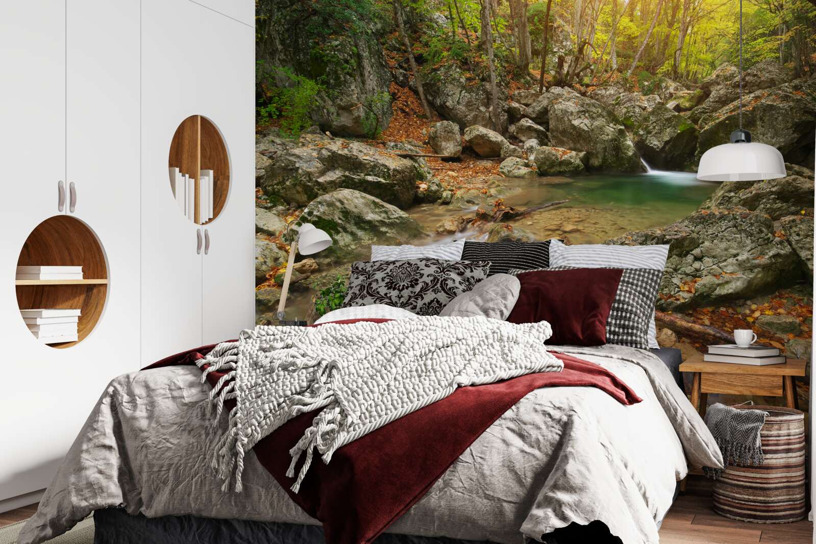 Fototapeta przepływ rzeki jesienią