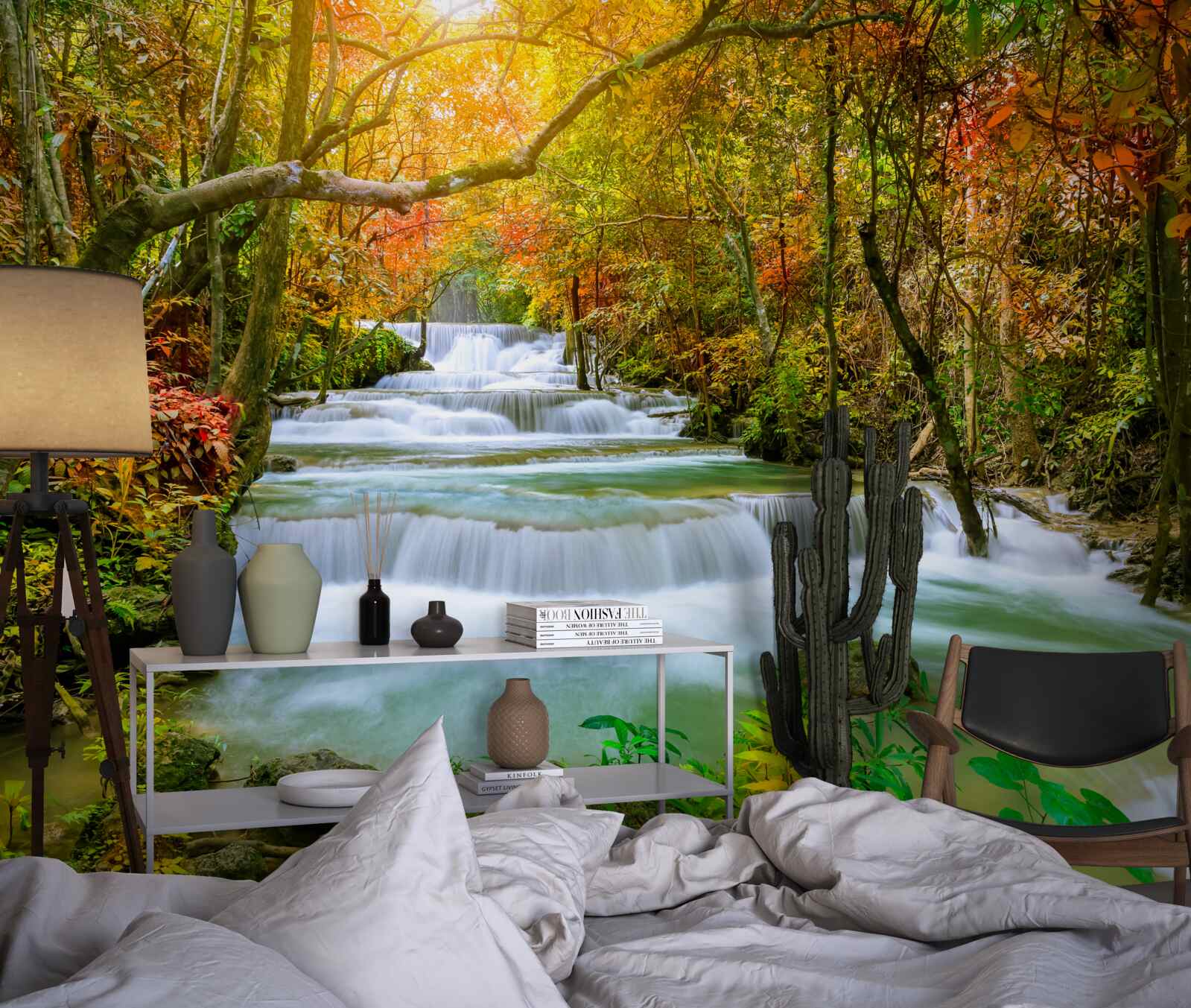 Fototapeta majestatyczny wodospad w przyrodzie