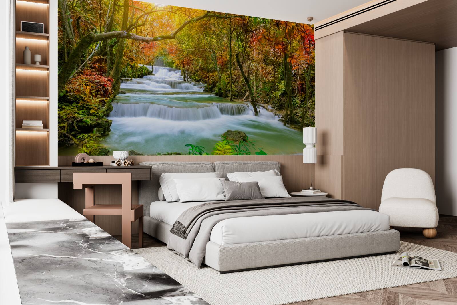 Fototapeta majestatyczny wodospad w przyrodzie