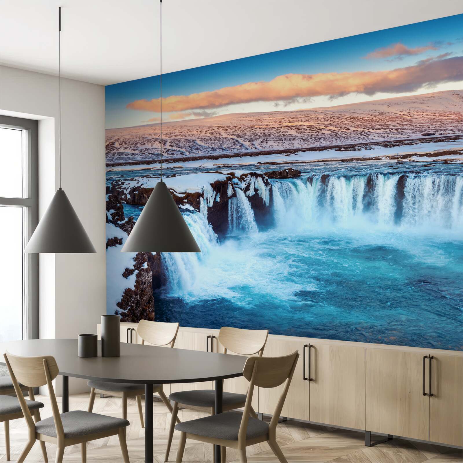 Fototapeta urzekający wodospad godafoss