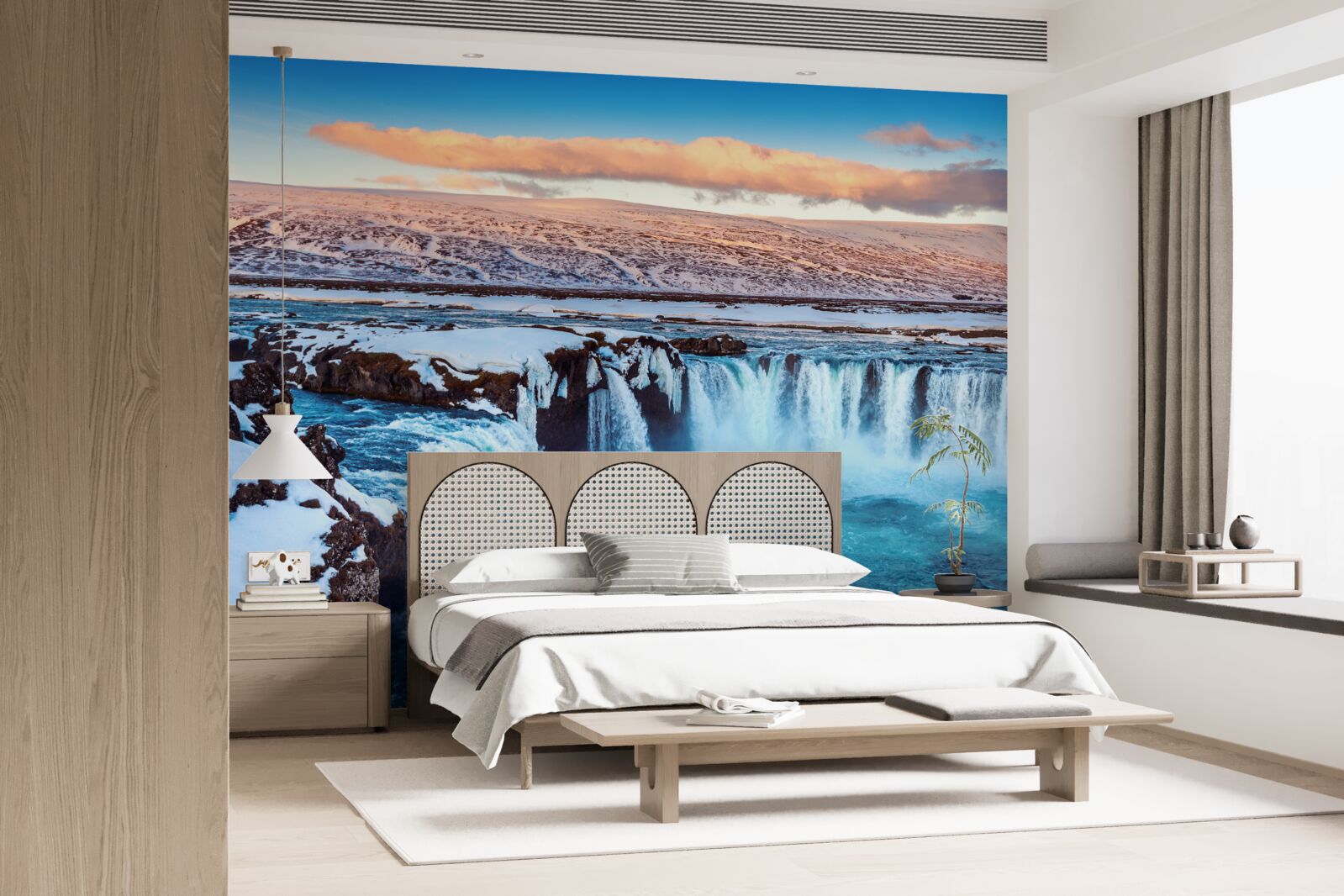 Fototapeta urzekający wodospad godafoss