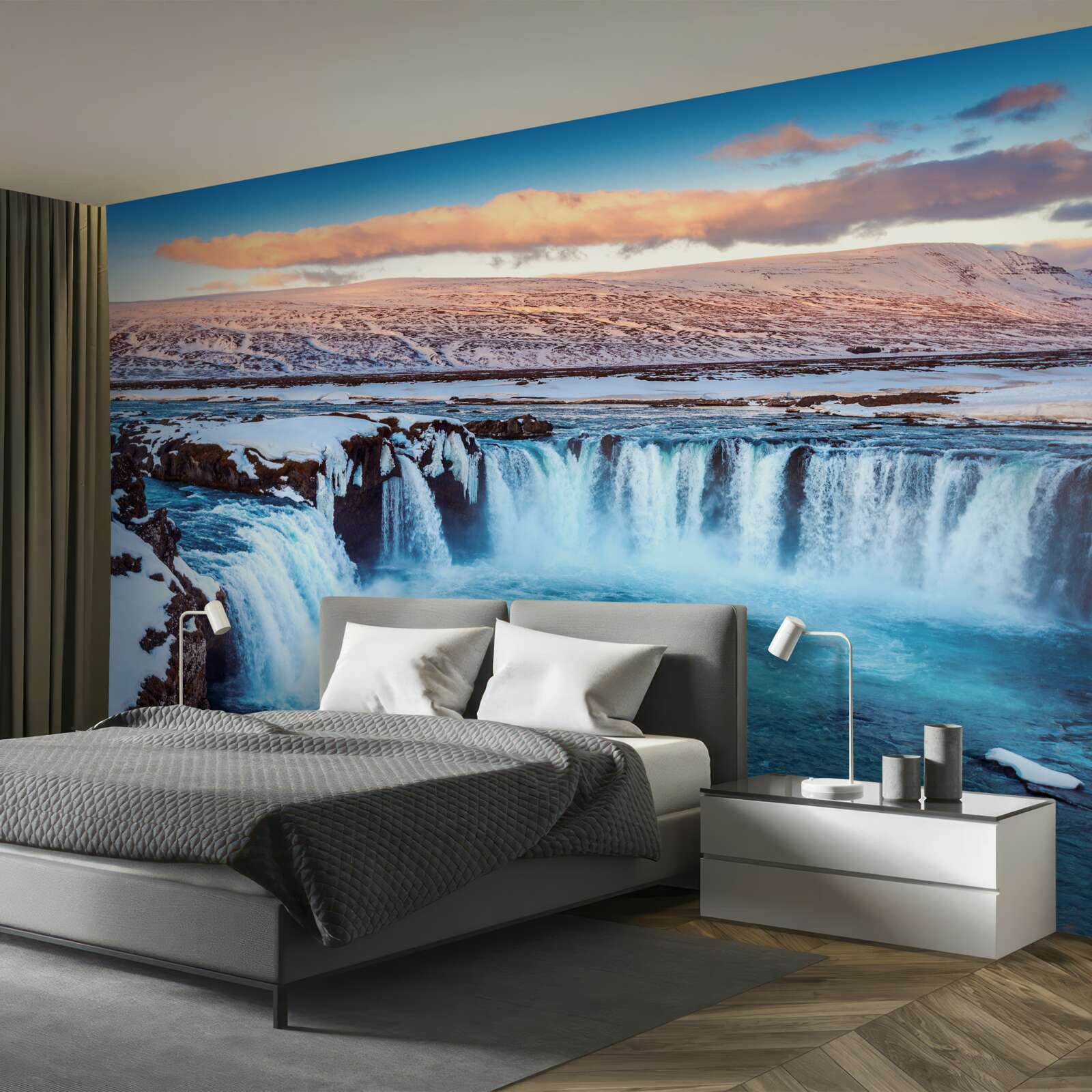 Fototapeta urzekający wodospad godafoss