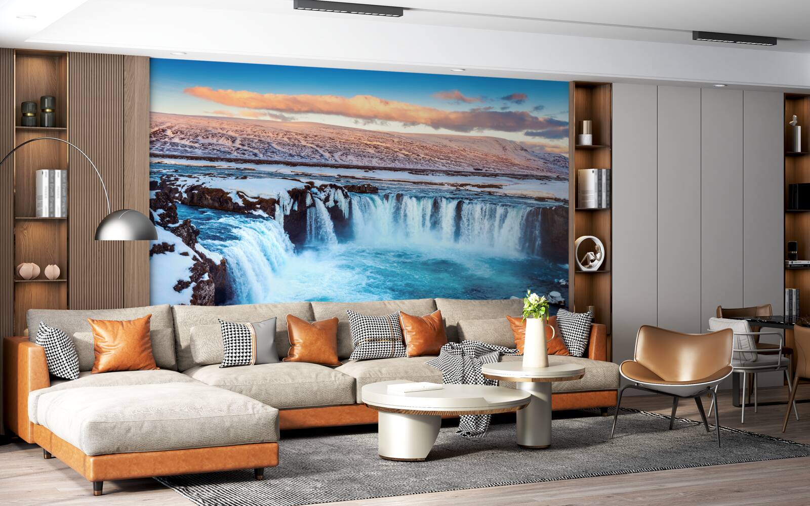 Fototapeta urzekający wodospad godafoss