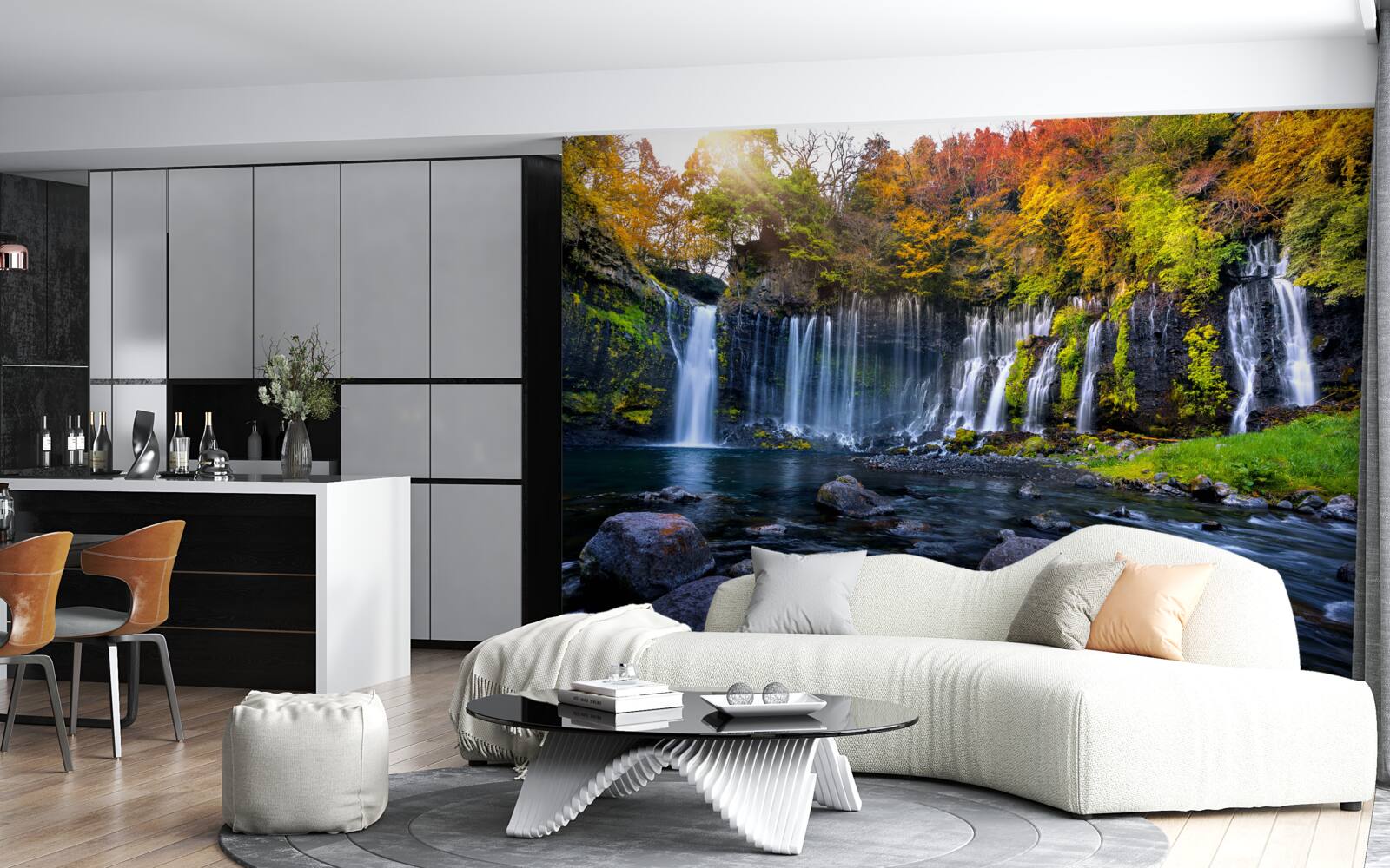 Fototapeta idylliczne wodospady shiraito