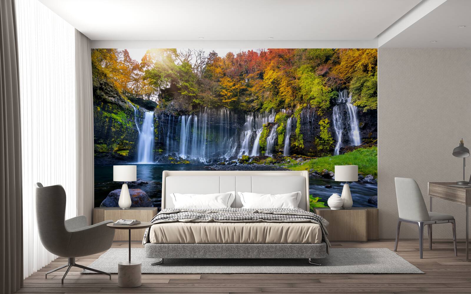 Fototapeta idylliczne wodospady shiraito