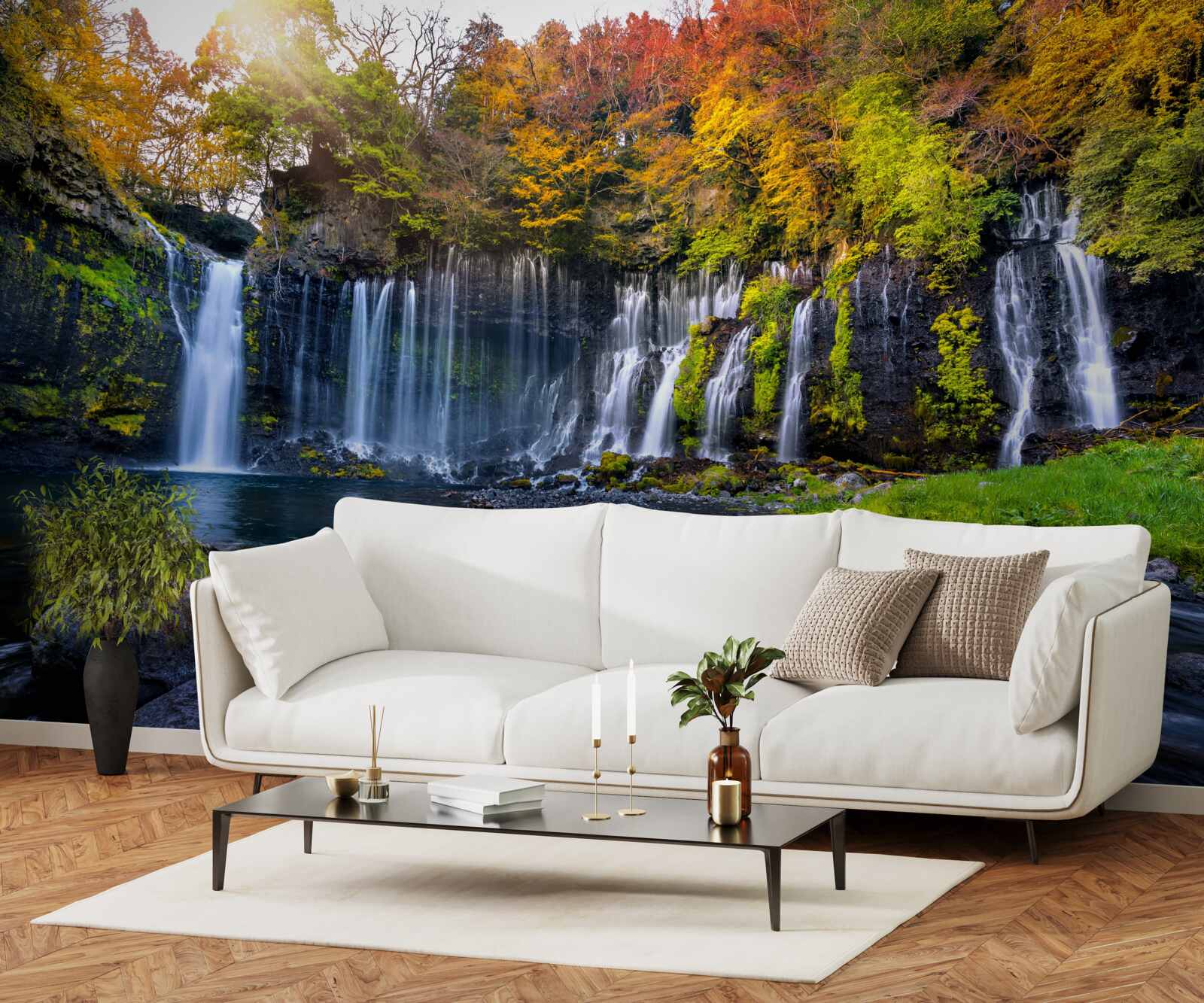 Fototapeta idylliczne wodospady shiraito