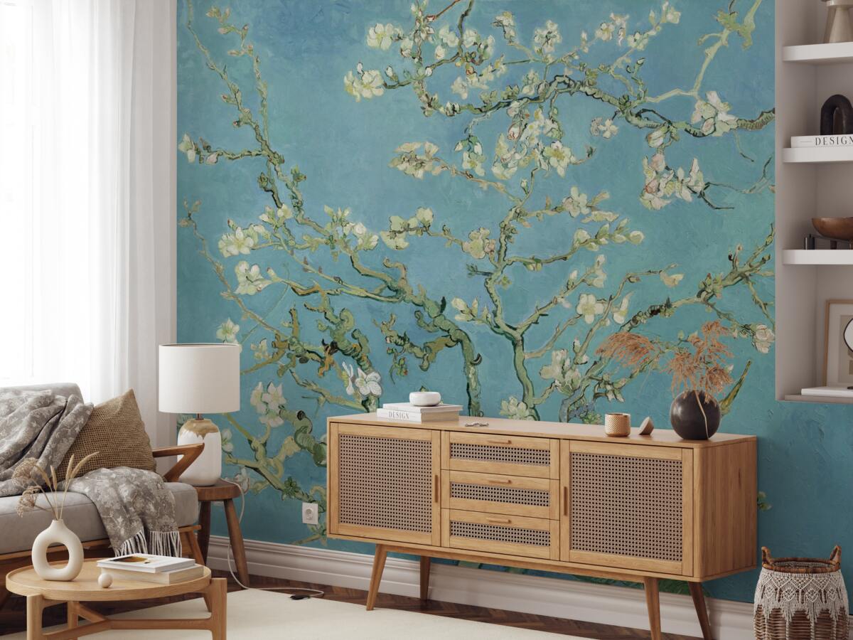 Fototapeta Śnieżnobiała magnolia na tle lazurowego nieba