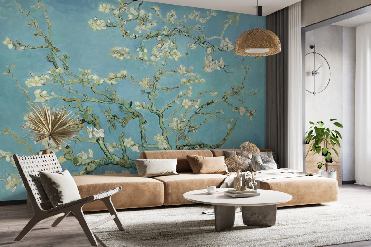 Fototapeta Śnieżnobiała magnolia na tle lazurowego nieba