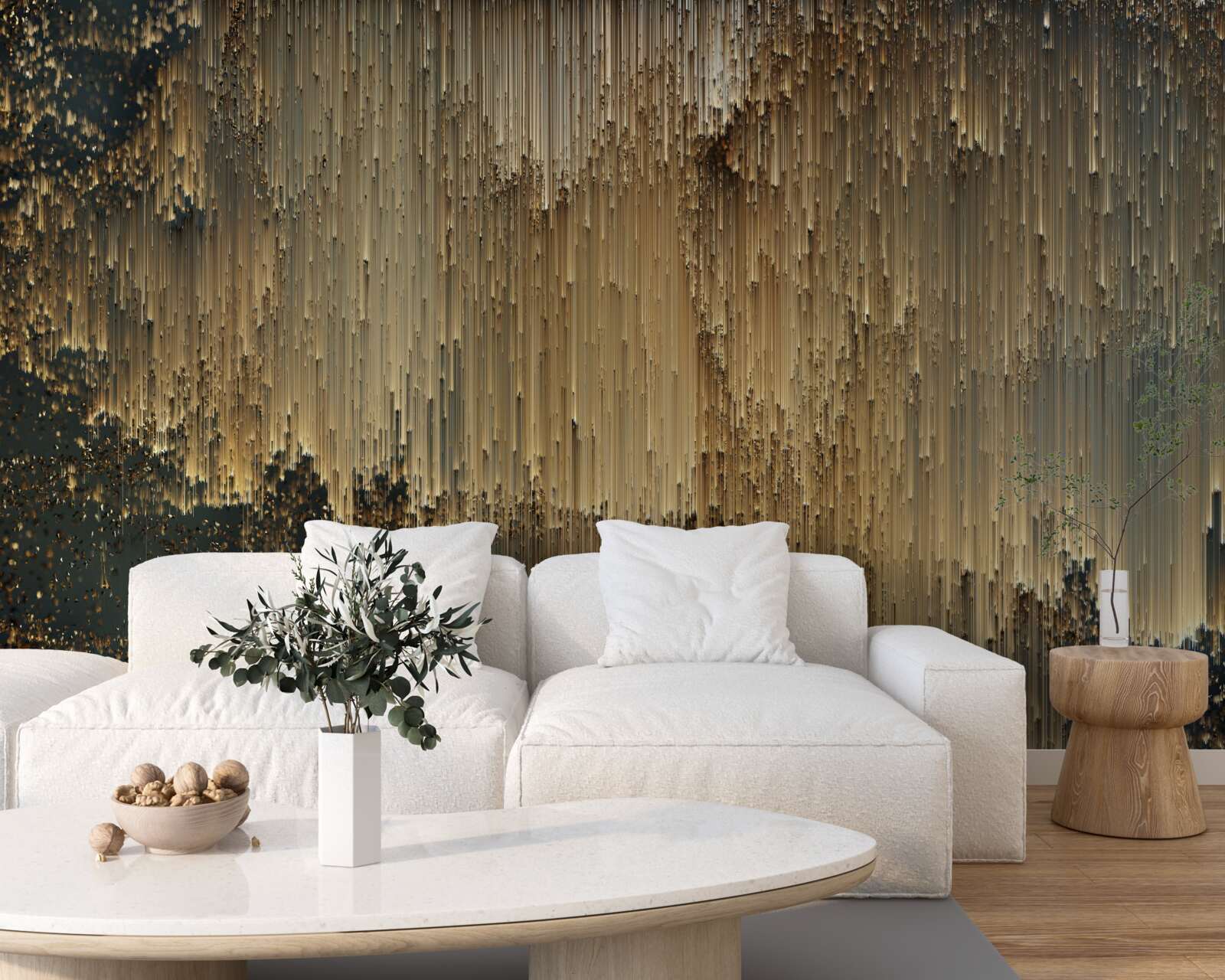 Fototapeta strumienie złota spływają w dół