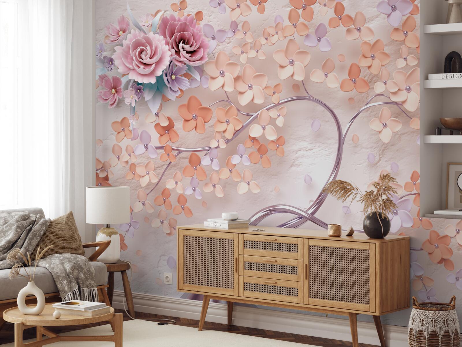 Fototapeta drzewo kwitnące jasnymi jesiennymi kolorami