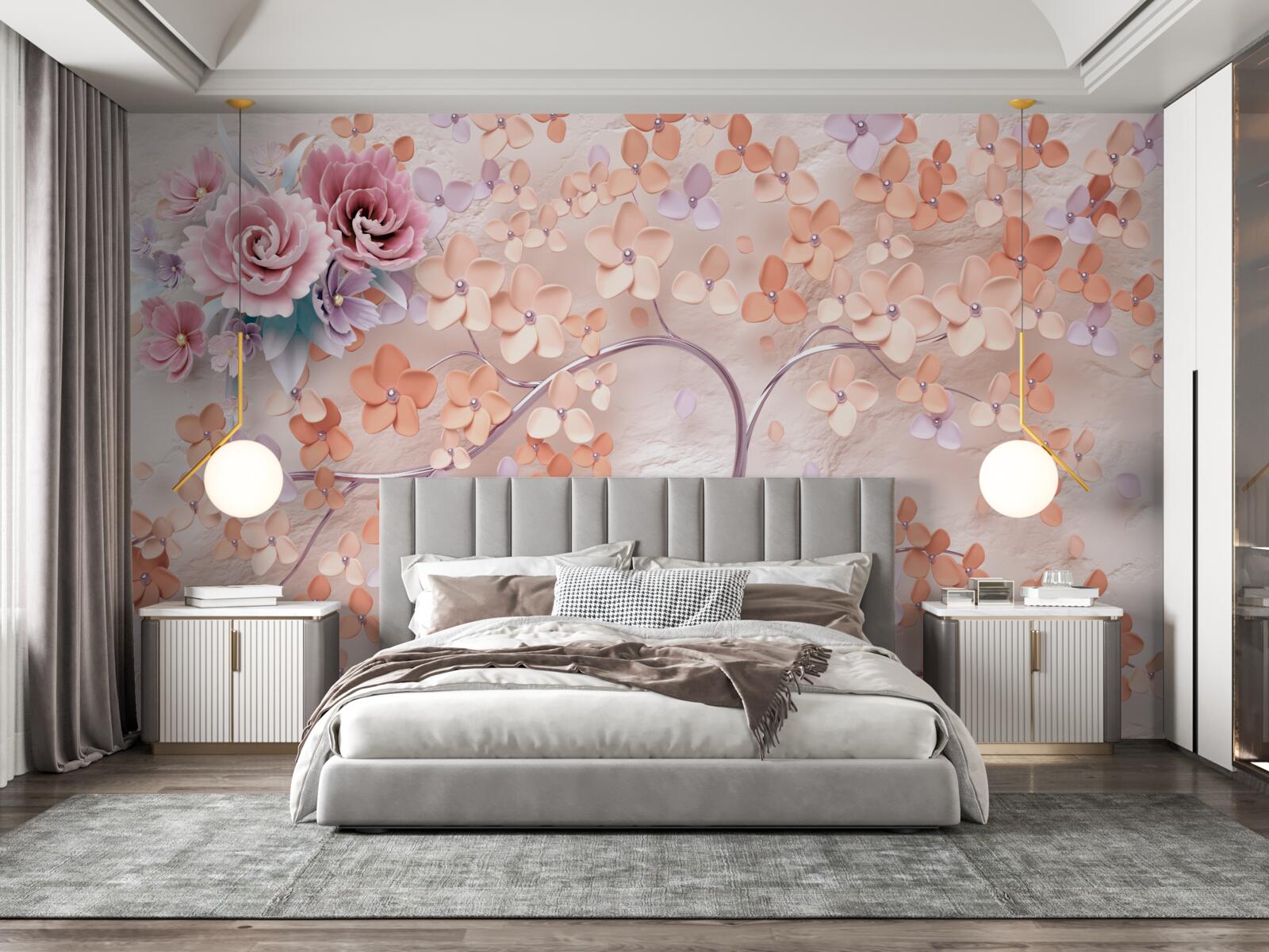 Fototapeta drzewo kwitnące jasnymi jesiennymi kolorami