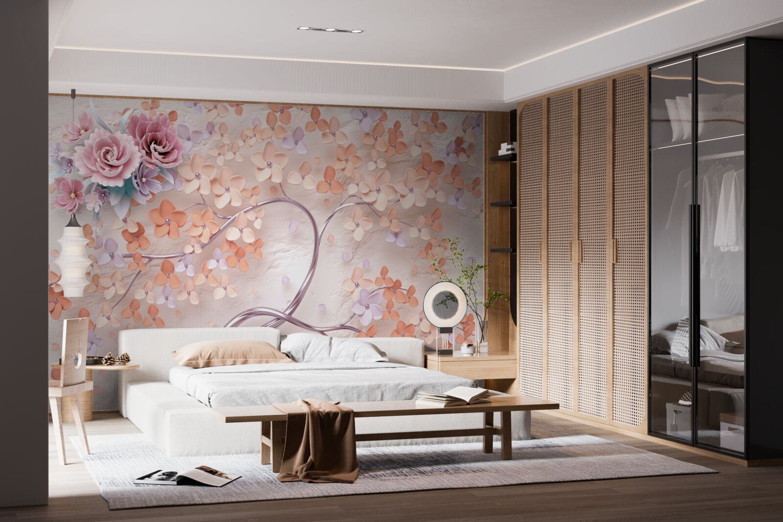 Fototapeta drzewo kwitnące jasnymi jesiennymi kolorami