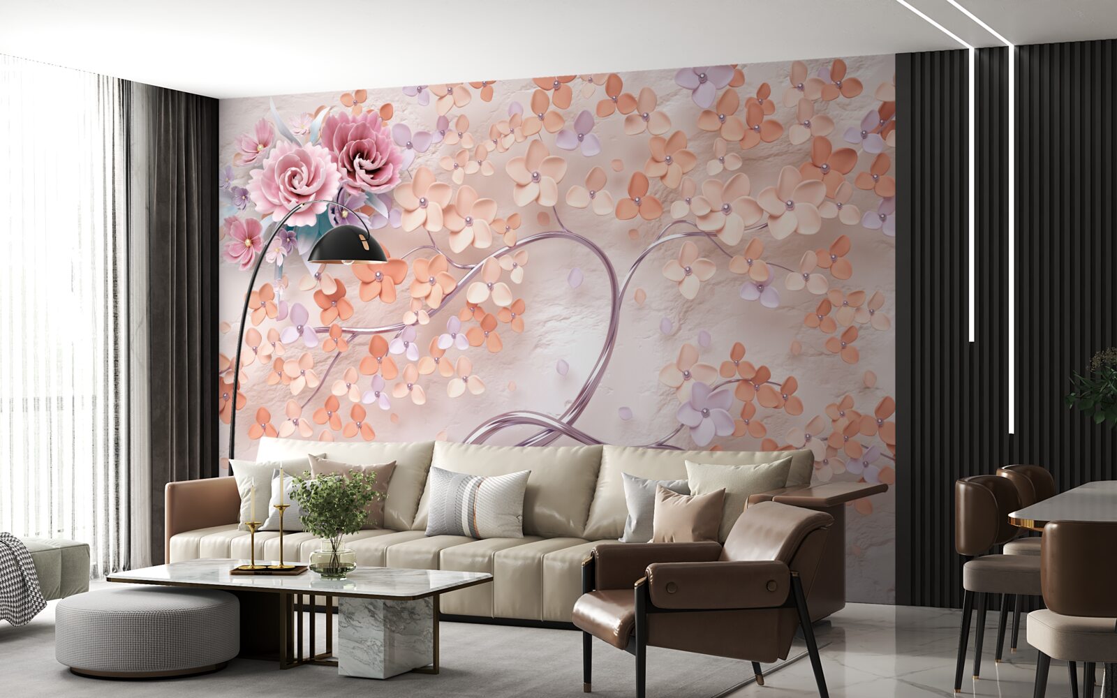 Fototapeta drzewo kwitnące jasnymi jesiennymi kolorami