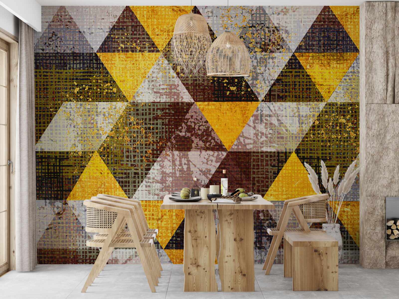 Fototapeta struktura wielobarwnych rombów