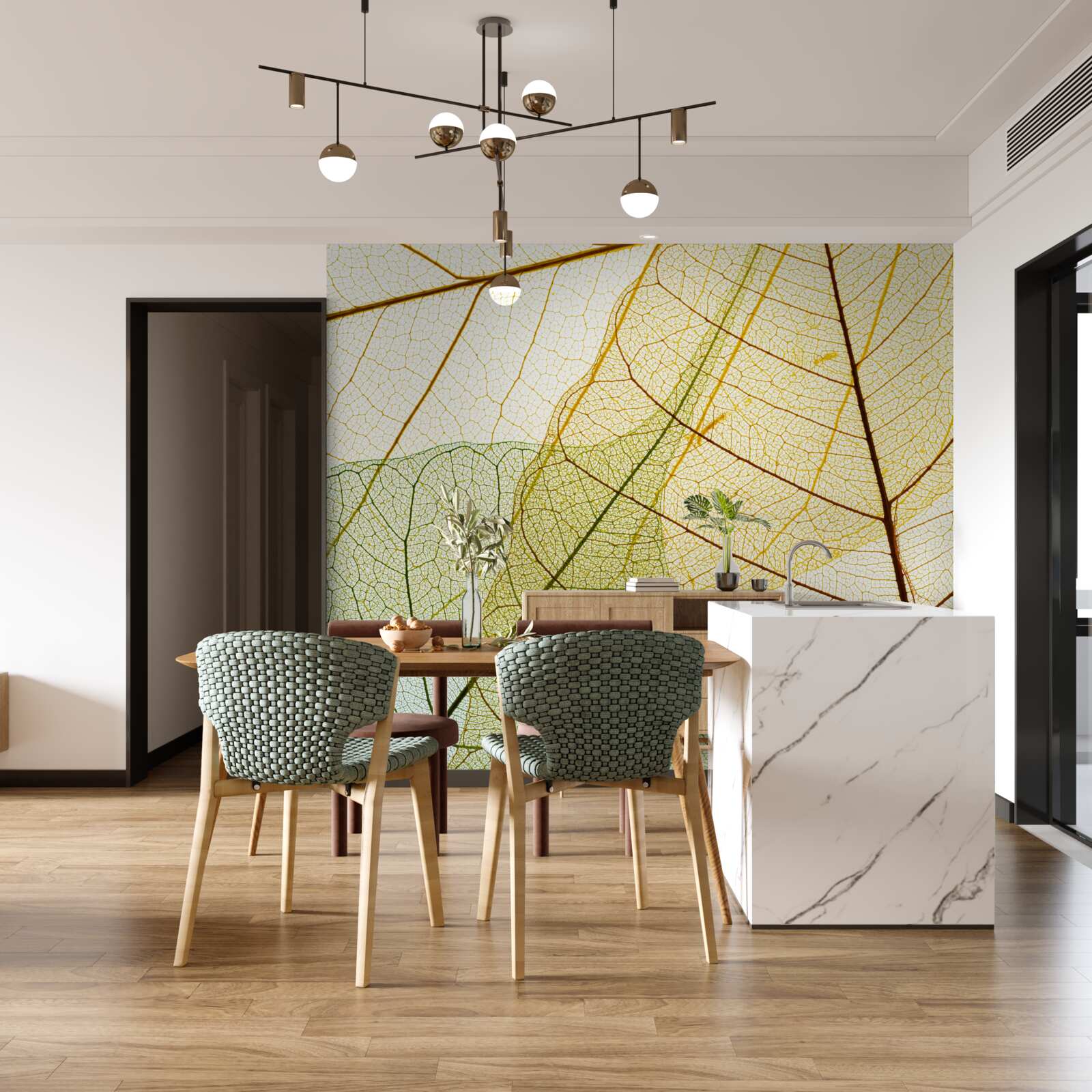 Fototapeta jesienne liście, przezroczyste i żółte