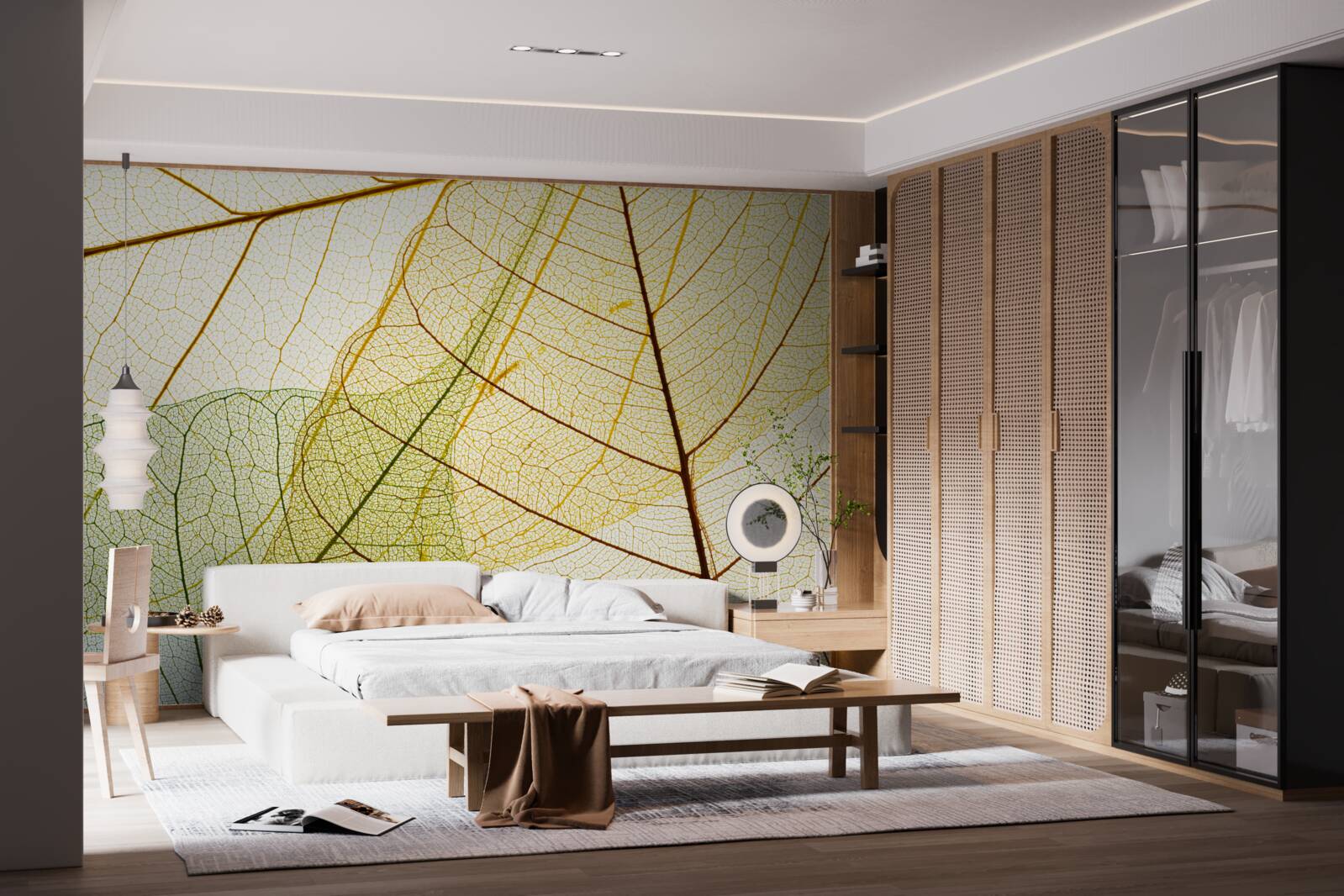 Fototapeta jesienne liście, przezroczyste i żółte