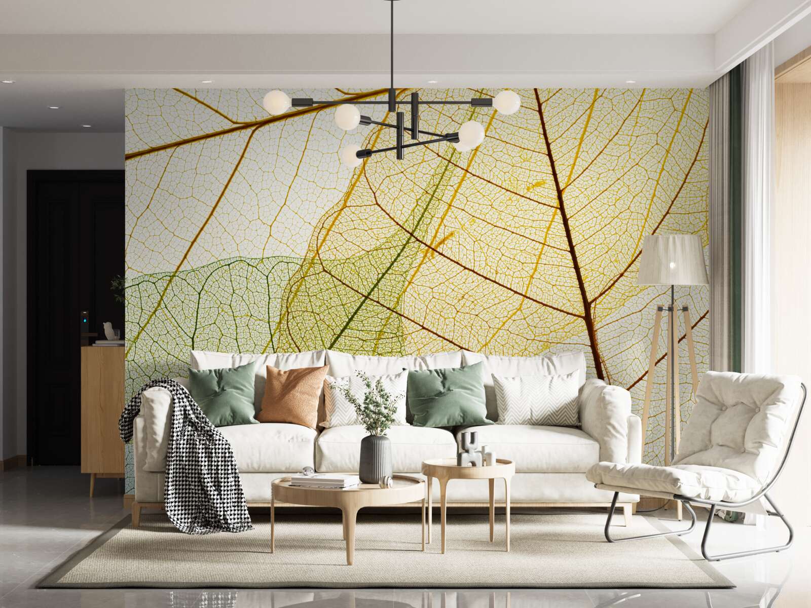 Fototapeta jesienne liście, przezroczyste i żółte