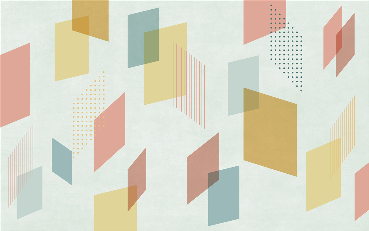 Fototapeta prostokąty unoszące się w powietrzu, pomalowane na różne kolory