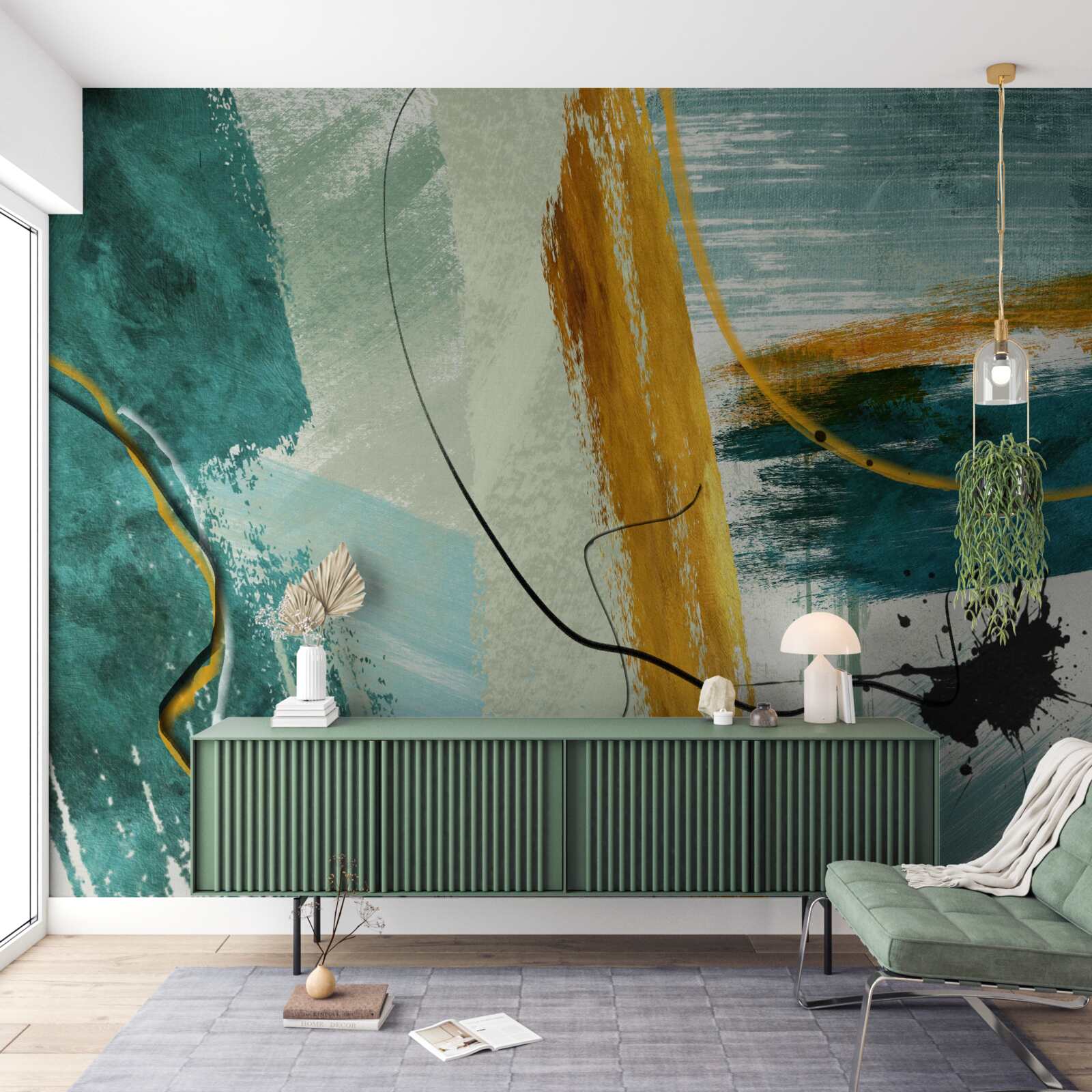 Fototapeta abstrakcyjny obraz nowoczesności na niebieskim tle