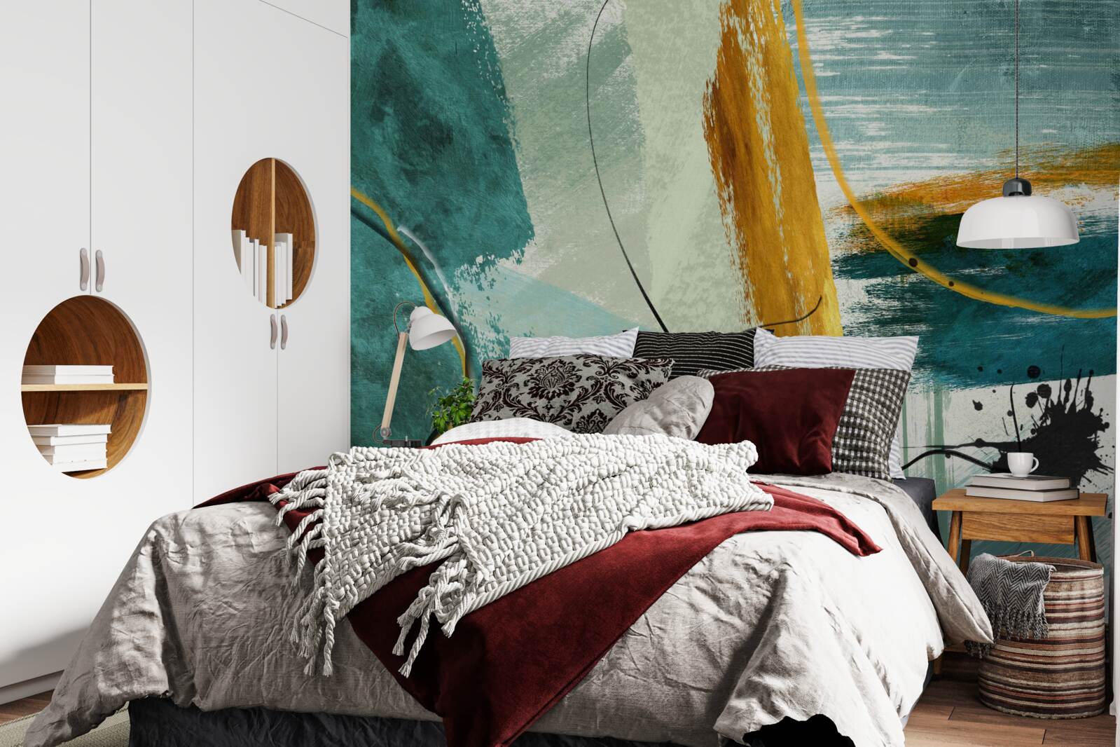 Fototapeta abstrakcyjny obraz nowoczesności na niebieskim tle