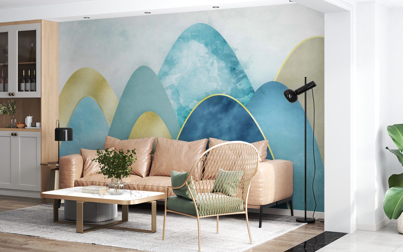 Fototapeta szczyty zimowych gór, pokryte zimnem