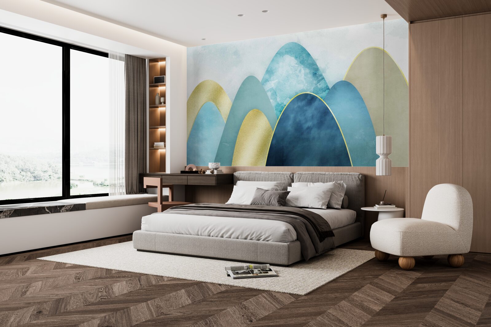 Fototapeta szczyty zimowych gór, pokryte zimnem