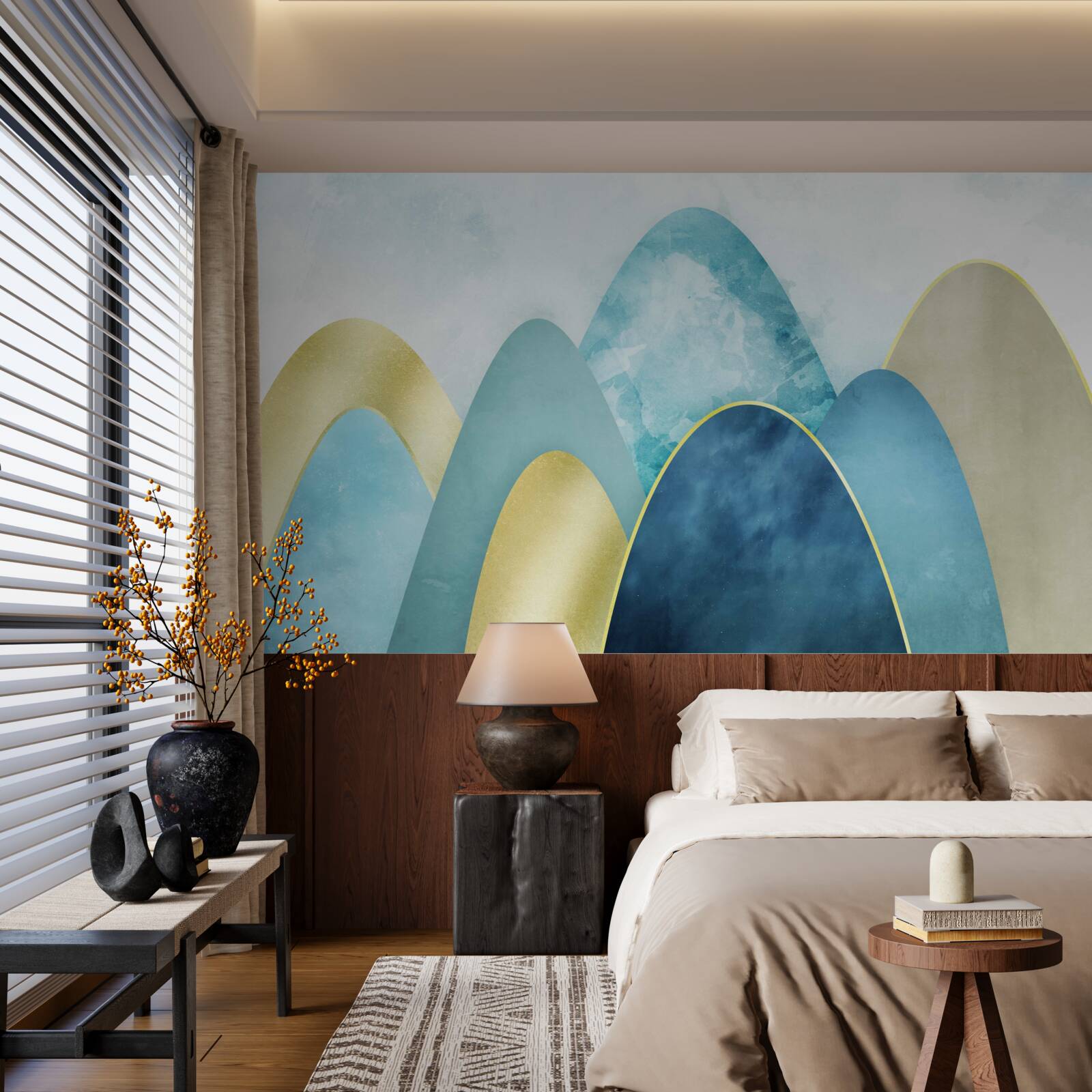 Fototapeta szczyty zimowych gór, pokryte zimnem